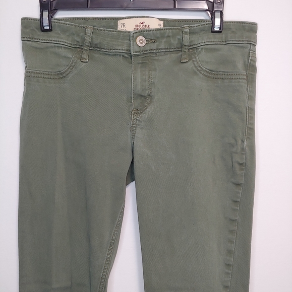 Hollister Women's Super Skinny Olive Green Jeans Size 28/31 - Picture 3 of 10